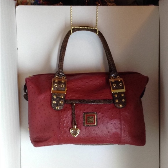 Sharif Handbags - Sharif Red and Brown Handbag